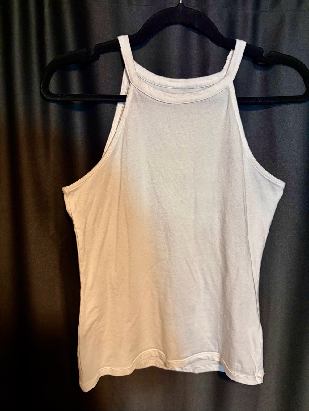 Classic White High-Neck Women's Tank Top